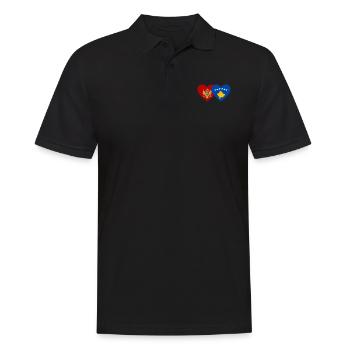 Monténégro Kosovo Drapeau - Polo Homme - noir - Devant - Kai (181cm)