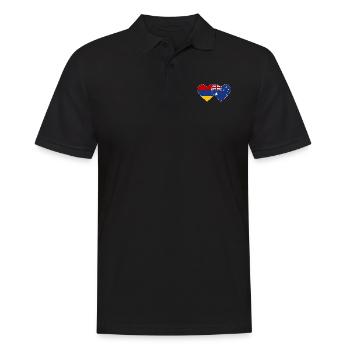 Armenia Australia Flag Heart - Men's Polo Shirt - black - Front - Kai (181cm)