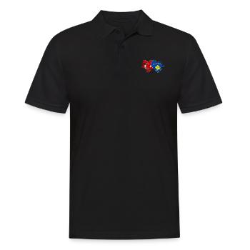 Turquie Drapeau du Kosovo coeur utilisé - Polo Homme - noir - Devant - Kai (181cm)