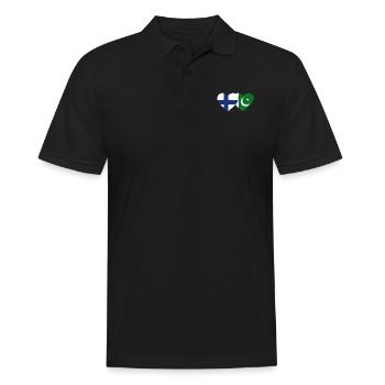 Finlande Pakistan Drapeau Coeur - Polo Homme - noir - Devant - Kai (181cm)