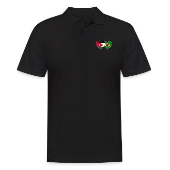 Drapeau de la Jordanie Brésil Coeur - Polo Homme - noir - Devant - Kai (181cm)