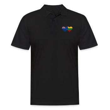 New Zealand Lithuania flag - Men's Polo Shirt - black - Front - Kai (181cm)