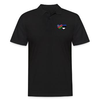 Namibia Estonia Flag Heart - Men's Polo Shirt - black - Front - Kai (181cm)