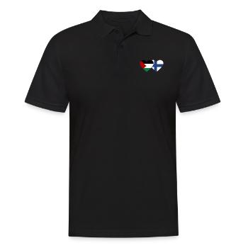 Palestine Finlande Drapeau Coeur - Polo Homme - noir - Devant - Kai (181cm)