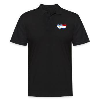 Argentine Hollande drapeau coeur - Polo Homme - noir - Devant - Kai (181cm)