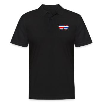 Thaïlande Costa Rica drapeau coeur - Polo Homme - noir - Devant - Kai (181cm)