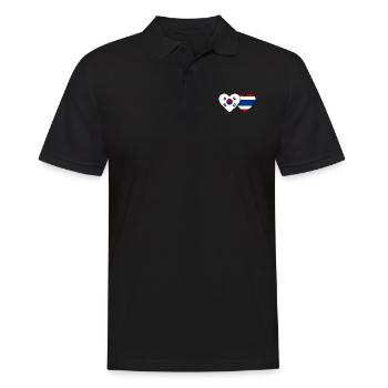 Corée du Sud Thaïlande Drapeau Coeur - Polo Homme - noir - Devant - Kai (181cm)