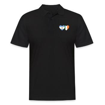 Argentinien Irland Flagge - Männer Poloshirt - Schwarz - Vorne - Kai (181cm)