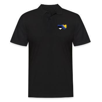 Estonie Bosnie Drapeau Coeur - Polo Homme - noir - Devant - Kai (181cm)