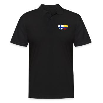 Finlande Colombie Drapeau Coeur - Polo Homme - noir - Devant - Kai (181cm)