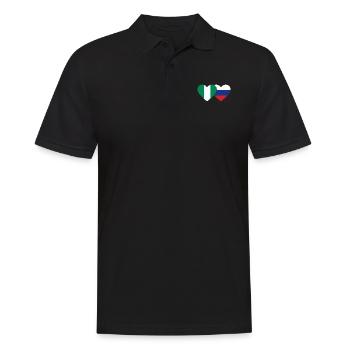 Nigeria Russie Drapeau Coeur - Polo Homme - noir - Devant - Kai (181cm)