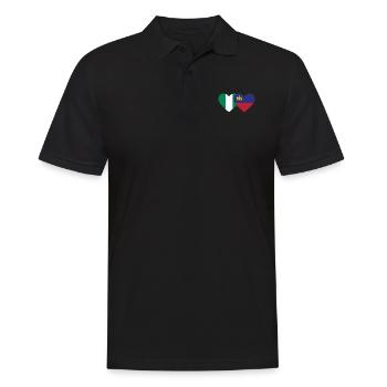 Nigeria Liechtenstein Drapeau Coeur - Polo Homme - noir - Devant - Kai (181cm)