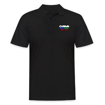 Slovénie Bulgarie Drapeau Coeur - Polo Homme - noir - Devant - Kai (181cm)