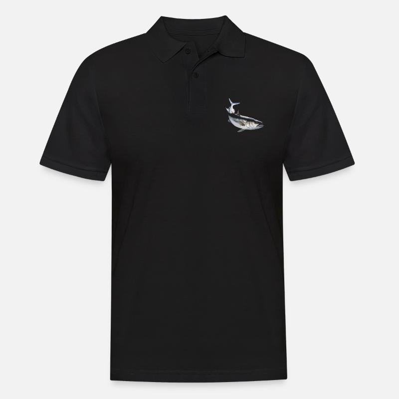 Schellfisch Fisch - Männer Poloshirt - Schwarz