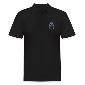 Graffiti sprayer with gas mask (0025) - Men's Polo Shirt - black - Front - Kai (181cm)