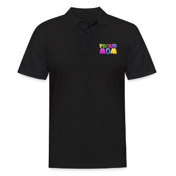 Baby Eltern Kind Geschenk Sprüche Geburt Mama Papa - Männer Poloshirt - Schwarz - Vorne - Kai (181cm)