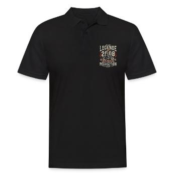 Lebende Legende 2008 Geburtstag Motorrad Geschenk - Männer Poloshirt - Schwarz - Vorne - Kai (181cm)