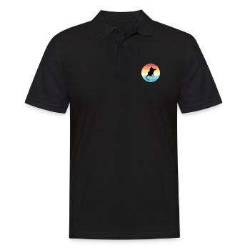 Maus - Männer Poloshirt - Schwarz - Vorne - Kai (181cm)