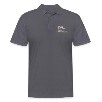 David - Männer Poloshirt - Anthrazit - Vorne - Nico (186cm)