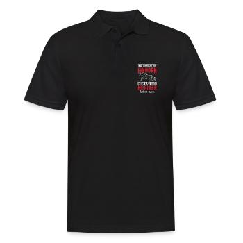 Pferd Noriker Pferde - Männer Poloshirt - Schwarz - Vorne - Kai (181cm)