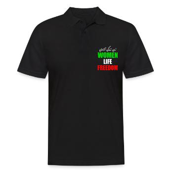 Women life freedom - Männer Poloshirt - Schwarz - Vorne - Kai (181cm)
