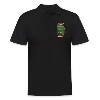 Guten Tag Yall Deutschland Flagge Lustig - Männer Poloshirt - Schwarz - Vorne - Kai (181cm)