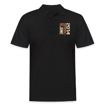 June 2014 Birthday Gift June 2014 Retro 2014 - Men's Polo Shirt - black - Front - Kai (181cm)