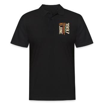 Juin 1997 Cadeau anniversaire Juin 1997 Rétro 1997 - Polo Homme - noir - Devant - Kai (181cm)