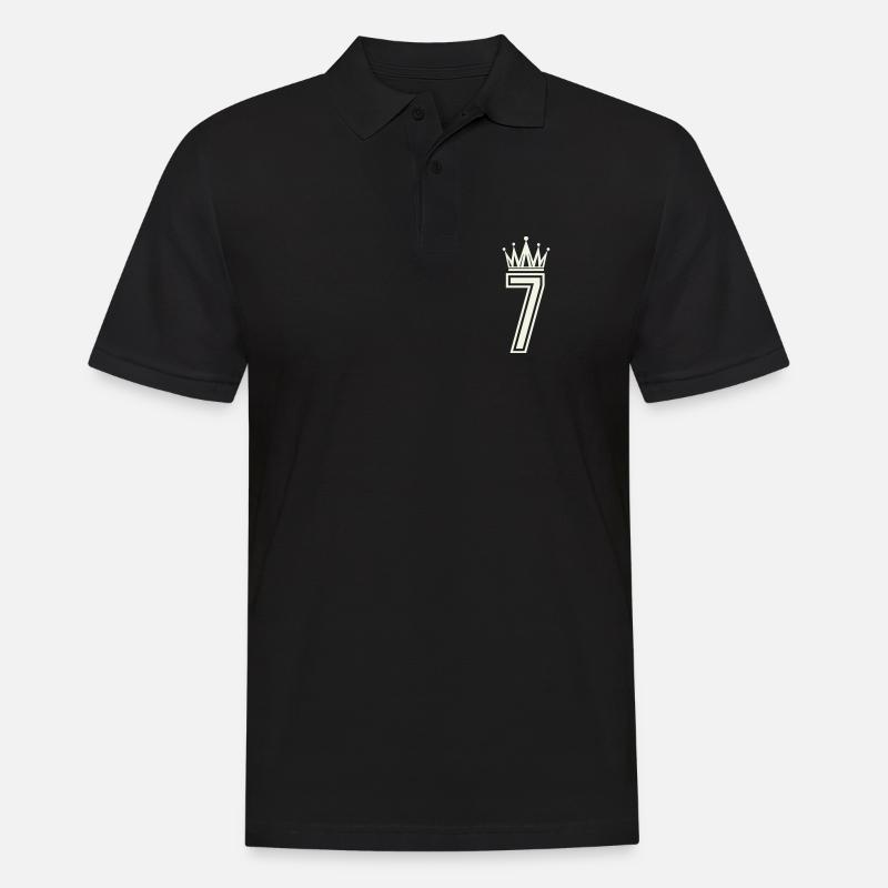 Königliche Sieben Logo - Männer Poloshirt - Schwarz