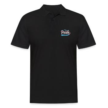 LGBT Rainbow Transgender Pride - Polo Homme - noir - Devant - Kai (181cm)