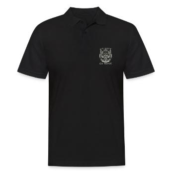 Biker Bike Bikerin Motorrad Chopper Motorcycle - Männer Poloshirt - Schwarz - Vorne - Kai (181cm)