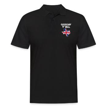 Britisch-texanisches Design für Texas Einwanderer - Männer Poloshirt - Schwarz - Vorne - Kai (181cm)