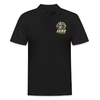 Juin 1942 Cadeau Anniversaire Juin 1942 Juin 1942 - Polo Homme - noir - Devant - Kai (181cm)