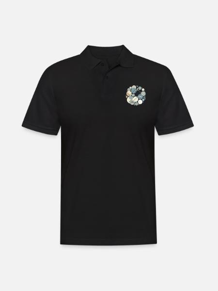 Serene Shapes design - Men's Polo Shirt - black