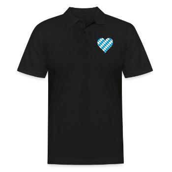Bavière, Drapeau bavarois, coeur - Polo Homme - noir - Devant - Kai (181cm)