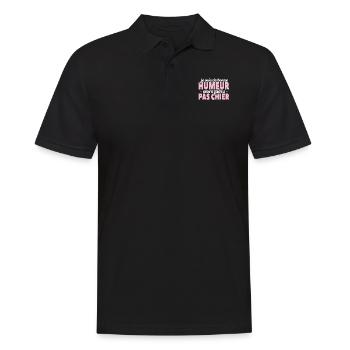 Je Suis De Bonne Humeur Alors Faites Pas Chier - Polo Homme - noir - Devant - Kai (181cm)