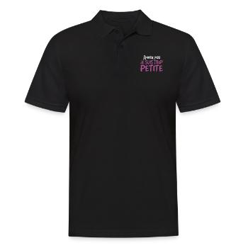 Je Peux Pas Je Suis Trop Petite - Polo Homme - noir - Devant - Kai (181cm)