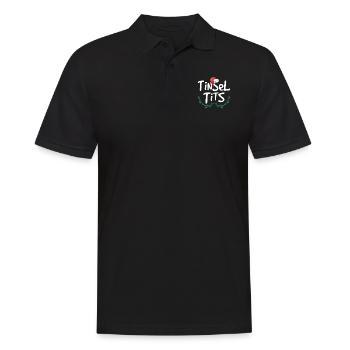 Frauen Lametta Titten Lustige Weihnachten - Männer Poloshirt - Schwarz - Vorne - Kai (181cm)