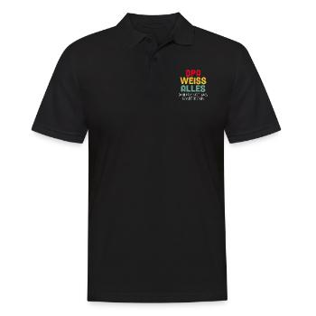 Opa Weiss Alles - Männer Poloshirt - Schwarz - Vorne - Kai (181cm)
