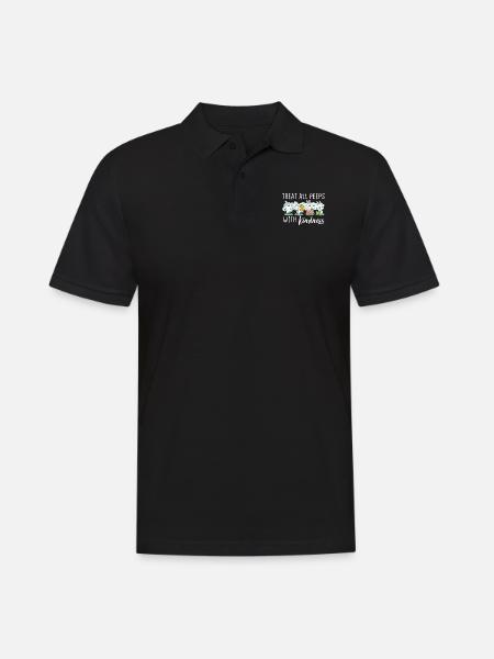 Treat All Peeps With Kindness Easter Teacher Gift - Men's Polo Shirt - black