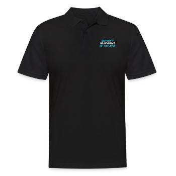 Geschenkideen für lustige Details - Männer Poloshirt - Schwarz - Vorne - Kai (181cm)