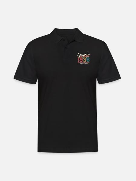 1936 Birthday Present, 87/88 Years - Men's Polo Shirt - black