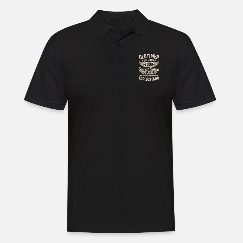 Retro Geschenk 2008er Oldtimer - Männer Poloshirt - Schwarz
