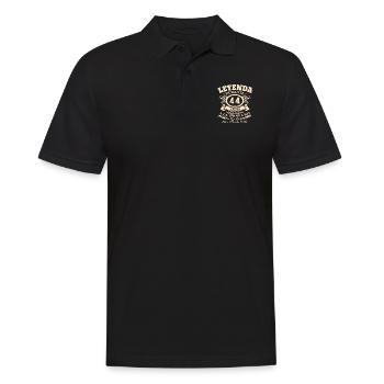 Vintage 44 - Regalo Cumpleaños - Männer Poloshirt - Schwarz - Vorne - Kai (181cm)