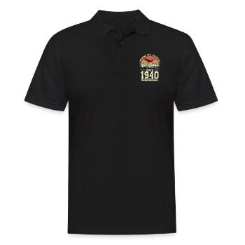 Vintage 1940 Geburtstag Retro - Männer Poloshirt - Schwarz - Vorne - Kai (181cm)