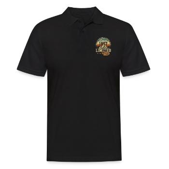 Millésime 1957 - 67 ans anniversaire rétro - Polo Homme - noir - Devant - Kai (181cm)