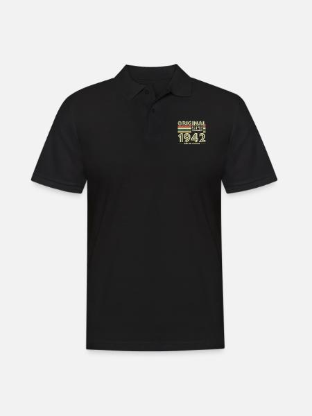Millésime 1942 Anniversaire - Polo Homme - noir