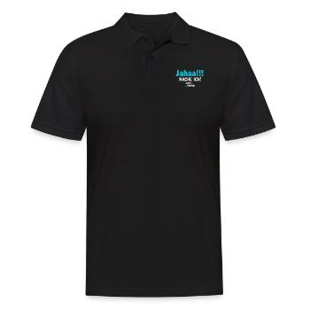 Verspäteter Ehrgeiz - Männer Poloshirt - Schwarz - Vorne - Kai (181cm)
