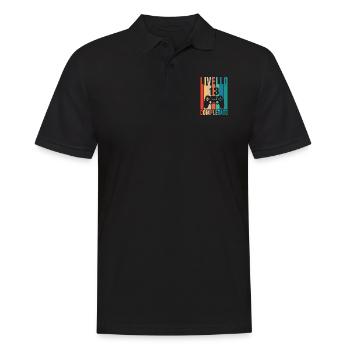 Level 13 - Men's Polo Shirt - black - Front - Kai (181cm)