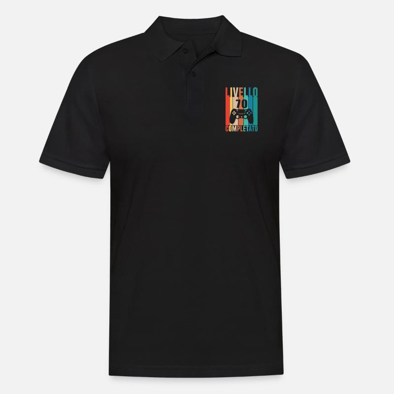 Stufe 70 - Männer Poloshirt - Schwarz